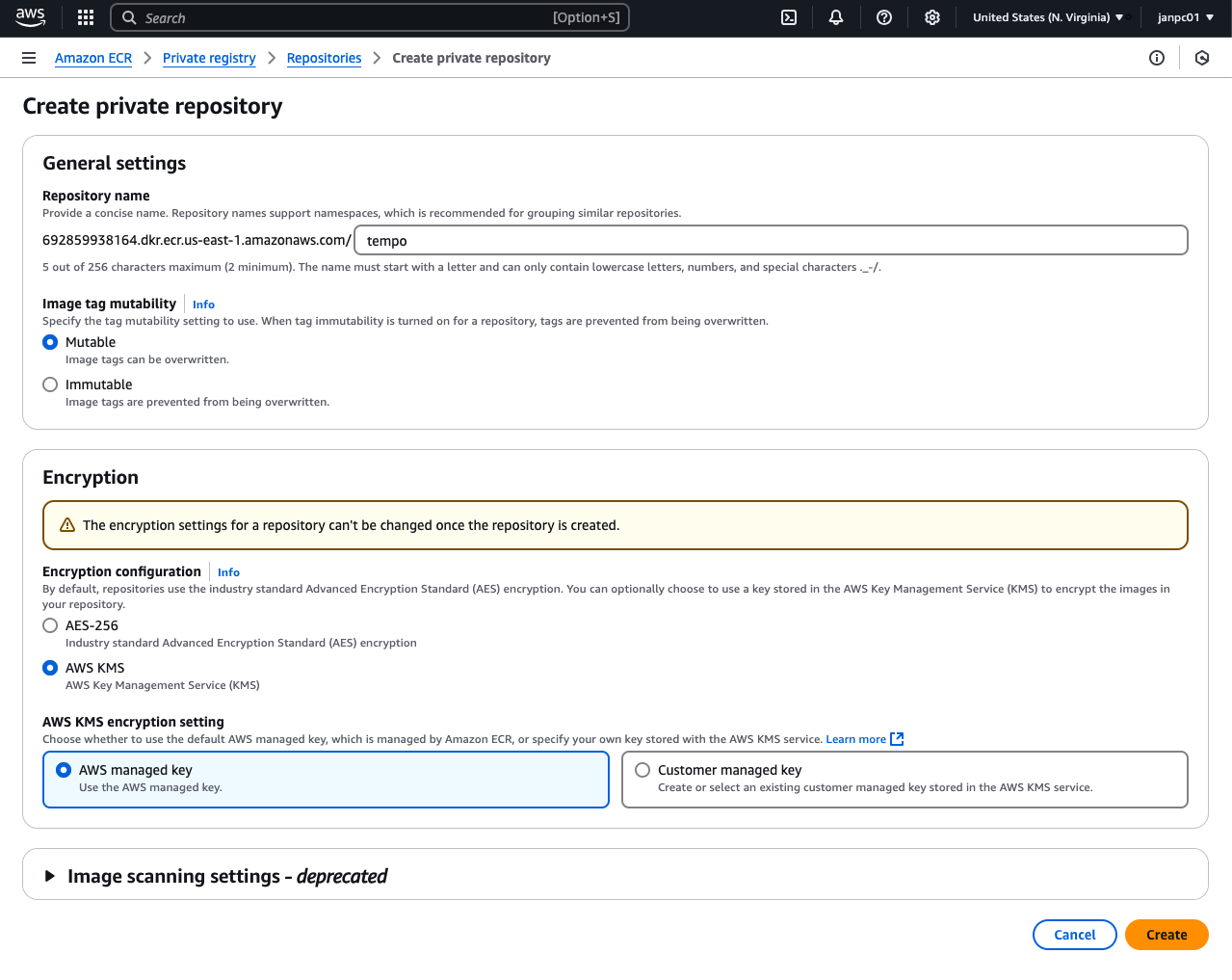 Create ECR Repository