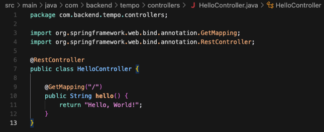 Simple REST controller
