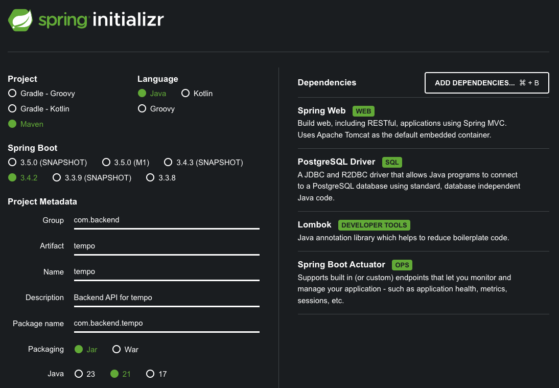 Spring Initializr